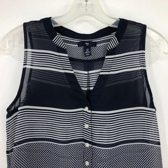 Gap Factory XS Sleeveless Airy Tank Blue Stripe - Picture 5 of 6